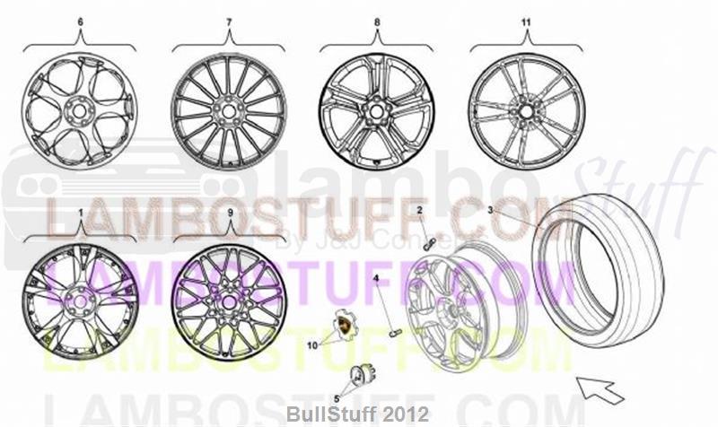 2012 Lamborghini GALLARDO LP 550-2 COUPE JAPAN FRONT TYRES (601.01.00)